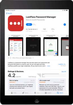 The image displays the details about the LastPass Password Manager.