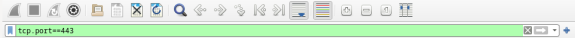screenshot of applied tcp.port==443 filter