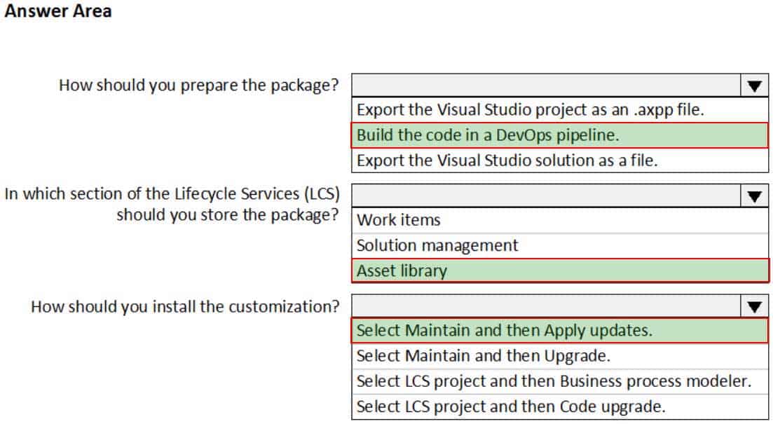 MB-500 Microsoft Dynamics 365 Finance and Operations Apps Developer Part 02 Q01 014 Answer